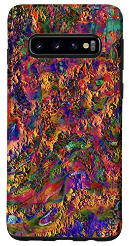 Galaxy S10 Yellow Orange Red Brown Red Blue Cyan Pink Pattern AEH142 Case