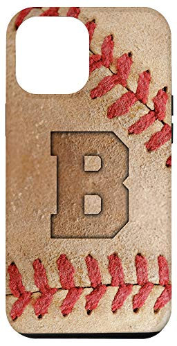 iPhone 12 Pro Max Baseball Phone Case with letter B Baseball Player Name Gift Case