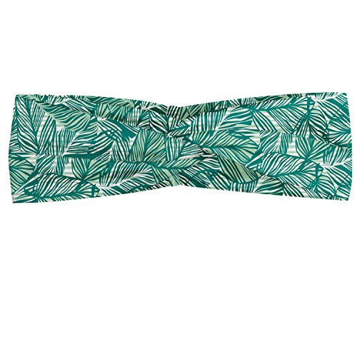Ambesonne Exotic Headband Abstract Jungle Leaves Monstera Rainforest Plants Hipster Hawaiian Nature Elastic and Soft Womens Bandana for Sports and Everyday Use Teal Mint Green White Ambesonne Exotic Headband Abstract Jungle Leaves Monstera Rainforest Plants Hipster Hawaiian Nature Elastic and Soft Womens Bandana for Sports and Everyday Use Teal Mint Green White