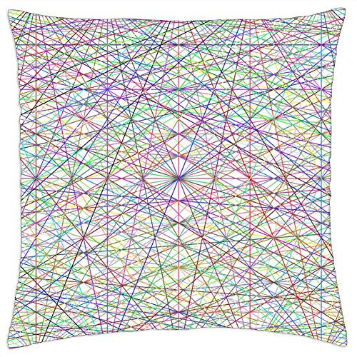 LESGAULEST Throw Pillow Cover -24x24 inch- - Network Connections Background Wallpaper Line Art LESGAULEST Throw Pillow Cover -24x24 inch- - Network Connections Background Wallpaper Line Art