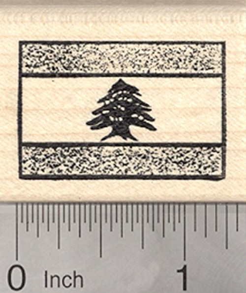 Flag of Lebanon Rubber Stamp Spanish FESS Green Lebanon Cedar Flag of Lebanon Rubber Stamp Spanish FESS Green Lebanon Cedar