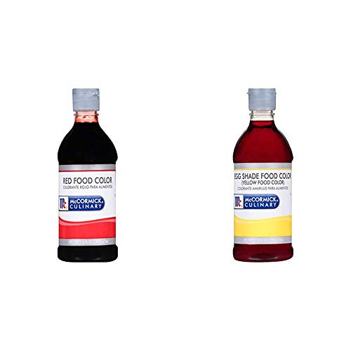 McCormick Culinary Red Food Color 16 fl oz  and  Egg Shade -Yellow- Food Color 16 fl oz