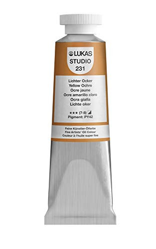 LUKAS Studio Professional Oil Color Paint High Pigment Professional Artist Paint - 37 ml Tube - Yellow Ochre