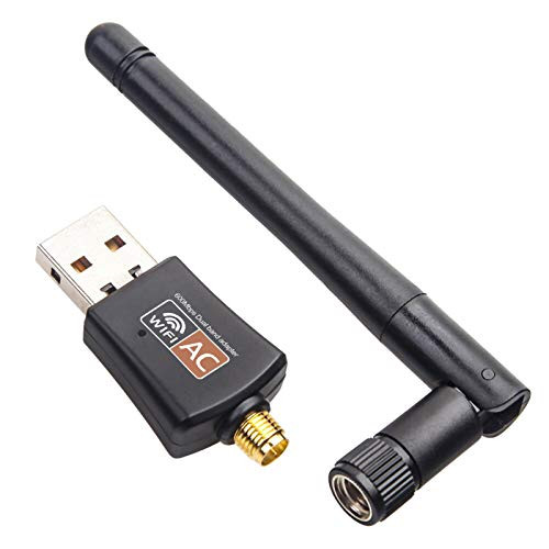 DERCLIVE 600Mbps AC USB WiFi Adapter 2.4GHz Plus 5GHz Wireless Wi-fi Receiver with External Antenna -Black- DERCLIVE 600Mbps AC USB WiFi Adapter 2.4GHz Plus 5GHz Wireless Wi-fi Receiver with External Antenna -Black-