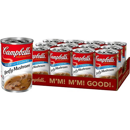 Campbells Condensed Beefy Mushroom Soup 10.5 Ounce each Pack of 12 Campbells Condensed Beefy Mushroom Soup 10.5 Ounce each Pack of 12