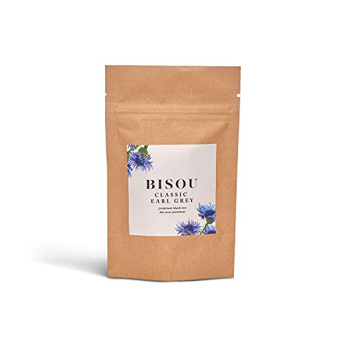 Bisou - Classic Earl Grey - Traditional Earl Grey Tea - All Natural 1.8 oz Premium Loose Leaf Black Tea Blend in Eco-Friendly Pouch