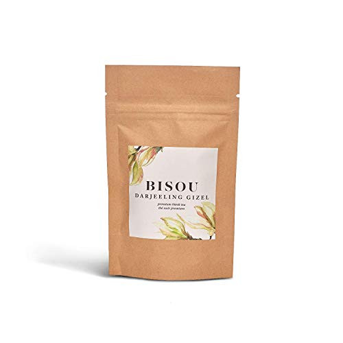 Bisou - Darjeeling Gizel - Traditional Black Tea - All Natural 1.8 oz Premium Loose Leaf Black Tea Blend in Eco-Friendly Pouch