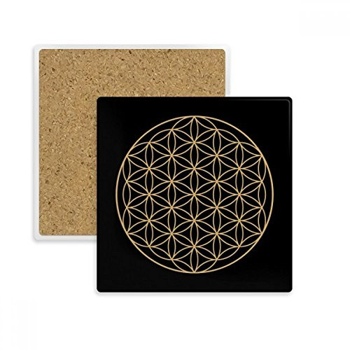 Shape Geometry Circle Totem Square Coaster Cup Mat Mug Subplate Holder Insulation Stone
