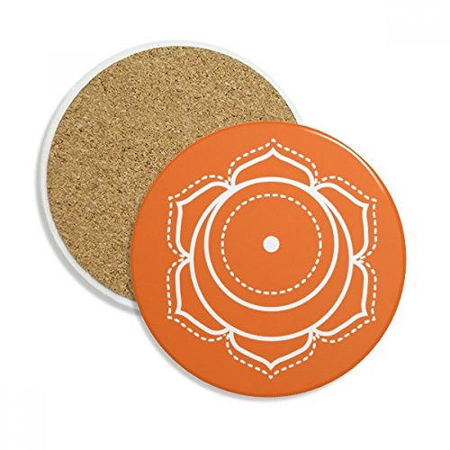 Totem Pattern Circle Symbol Flower Coaster Cup Mug Tabletop Protection Absorbent Stone