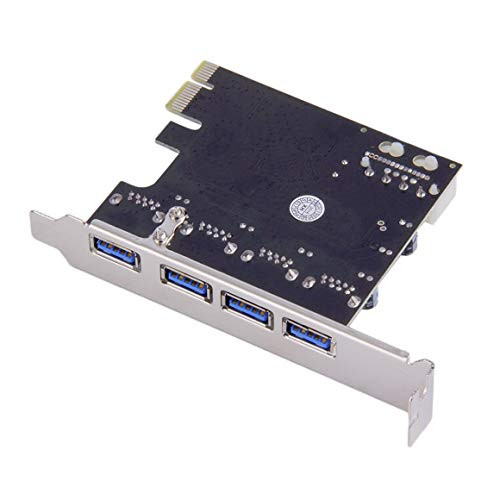4Port Pci-E to USB 3.0 Hub Pci Express Expansion Card Adapter 5 Gbps Speed TopWhite