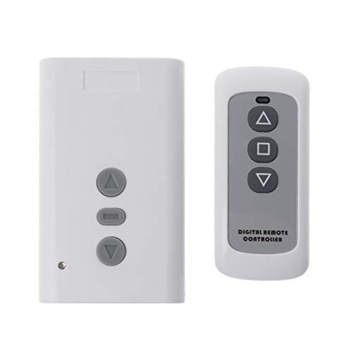 ICCQ 433MHz AC220V 2CH Relay Receiver PlusRF Transmitter Wireless Remote Control Switch for Garage Door Motor Forward Reverse Projector Curtain Control