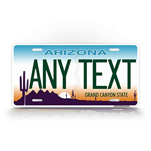Custom Arizona State License Plate AZ Cactus Auto Tag Official Replica Any Text Personalized Sign