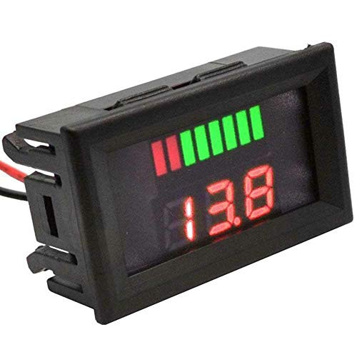 MACHSWON Motorcycle Voltmeter DC 12V Waterproof Digital Voltmeter Gauge LED Display Voltage Meter for Motorcycle Car Battery Voltage Monitor
