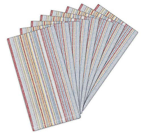 Northeast Home Goods Krista Stripe Cloth Napkins Set of 8 -Multicolor-