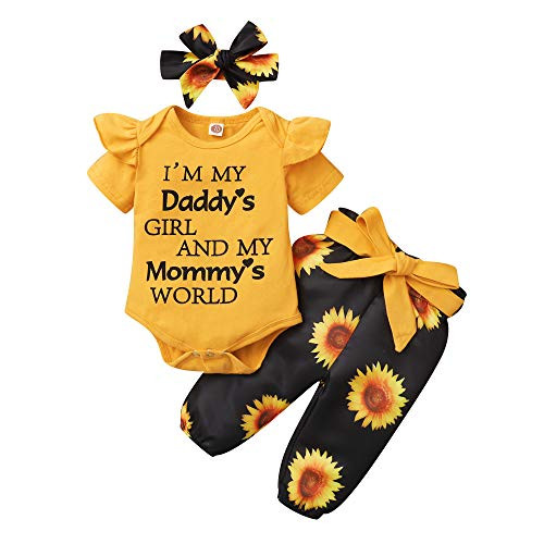 12 Month Girl Clothes Infant Girl Clothes Short Sleeve Onesies Ruffle Baby Romper Letter Print Yellow Outfit Floral Pants Set 6-12 Month Girl Clothes 12 Month Girl Clothes Infant Girl Clothes Short Sleeve Onesies Ruffle Baby Romper Letter Print Yellow Outfit Floral Pants Set 6-12 Month Girl Clothes