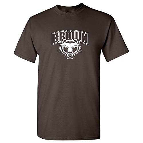 UGP Campus Apparel AS03 - Brown University Bears Arch Logo T-Shirt - 3X-Large - Dk Chocolate