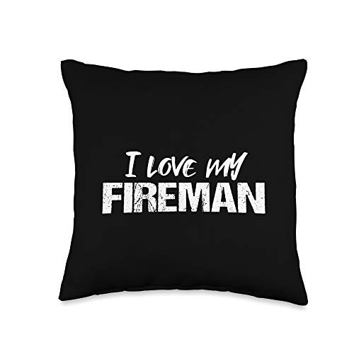 JonFriday USA Fire Department Firefighter Gifts I Love My Fireman Firefighter Thin Red Line Girlfriend Gift Throw Pillow 16x16 Multicolor JonFriday USA Fire Department Firefighter Gifts I Love My Fireman Firefighter Thin Red Line Girlfriend Gift Throw Pillow 16x16 Multicolor
