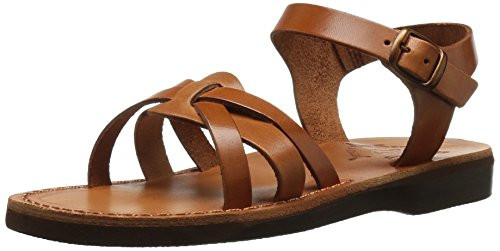 Jerusalem Sandals Womens Miriam Flat Sandal Honey 42 EU/11 M US