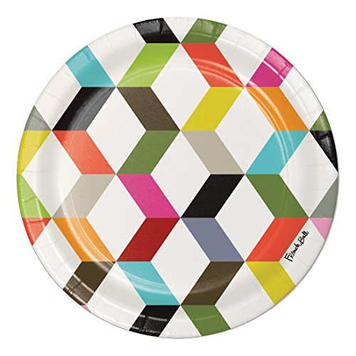 French Bull Ziggy- 7-Inch Round Snack Plates, 10-Count - 322061