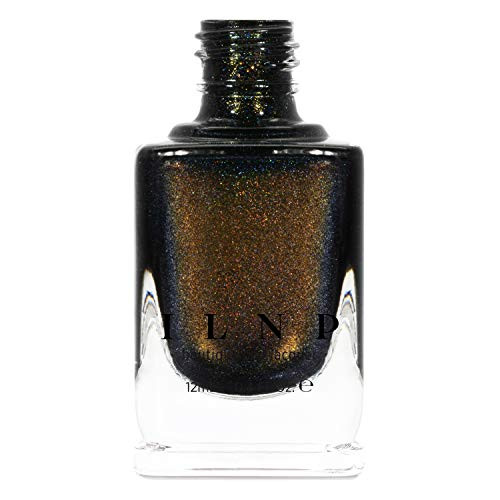 ILNP Shadow Grove - Green-to-Gold Black Holographic Shimmer Nail Polish