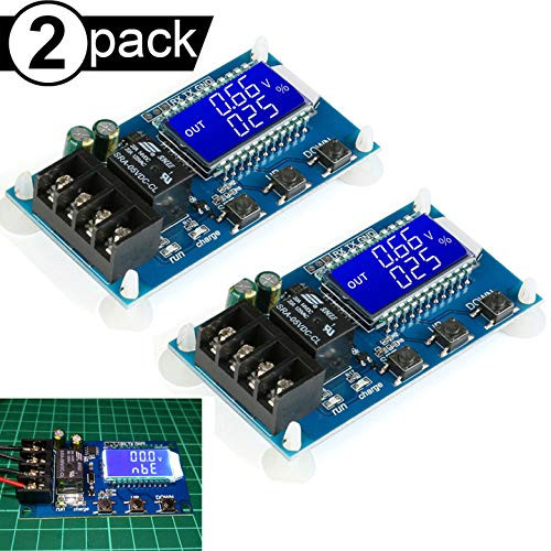 DAOKI 2Pcs Battery Charging Control XY-L10A Module Lithium Battery Charge Controller Protection Board LCD Display 6-60v 10A