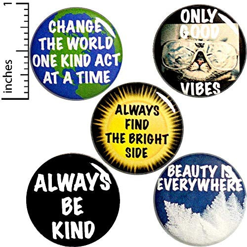 Positive 5 Pack Button Pin or Magnets 1 Inch P17-1
