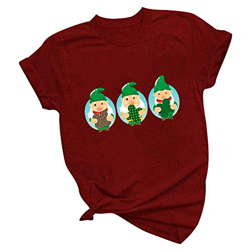 St Pattys Day Shirts for Women Irish Clover Leaf Green Saint Patricks Day Tee Tops Funny Graphics Printed Tunic Blouse St Pattys Day Shirts for Women Irish Clover Leaf Green Saint Patricks Day Tee Tops Funny Graphics Printed Tunic Blouse