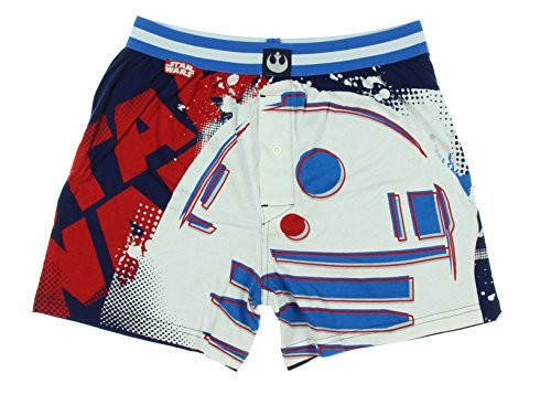 Star Wars R2D2 Confetti Boxer Shorts Underwear -Small- Blue