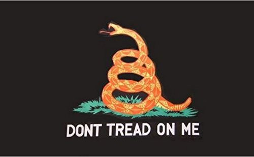 Black Gadsden Dont Tread on Me Flag Tea Party Double Sided 3 x 5 Foot Two Sided