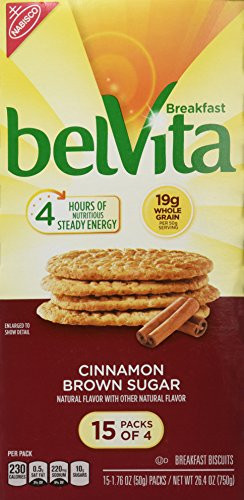 belVita Cinnamon Brown Sugar Breakfast Biscuits -15 pk. 4 ct.-