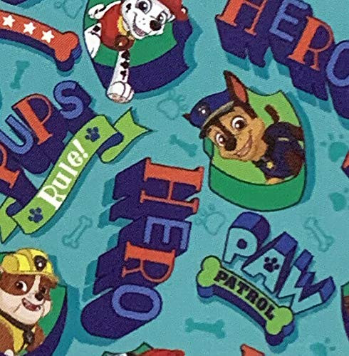 Paw Patrol Pup Rule - 1 Yard Turquiose/Blue