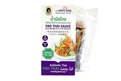 Maepranom Brand PAD THAI SAUCE with Brown Rice Stick Noodles 176g