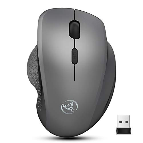 POPOLING Wireless Mouse Optical 6 Buttons USB Receiver 1600DPI Silent Vertical Gaming Mouse 2.4G 10m for Laptop Computer