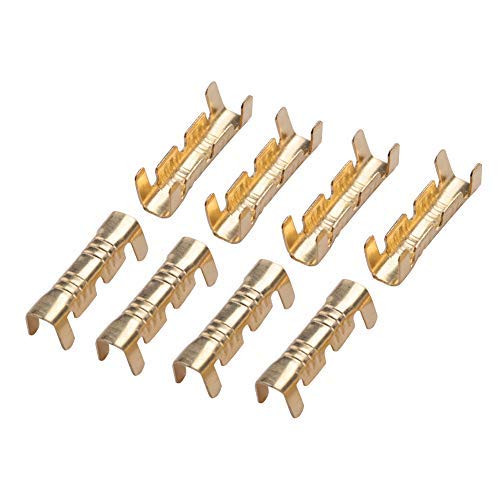 Yevenr Brass Crimp Terminal Docking Connector Line Pressing Button Quick Wiring Terminals 0.5-1.5mm Square 100pcs