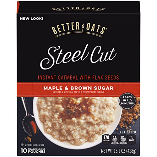 Better Oats Oat Revolution Steel Cut Maple and Brown Sugar 15.1 Ounce -Pack of 6- Better Oats Oat Revolution Steel Cut Maple and Brown Sugar 15.1 Ounce -Pack of 6-