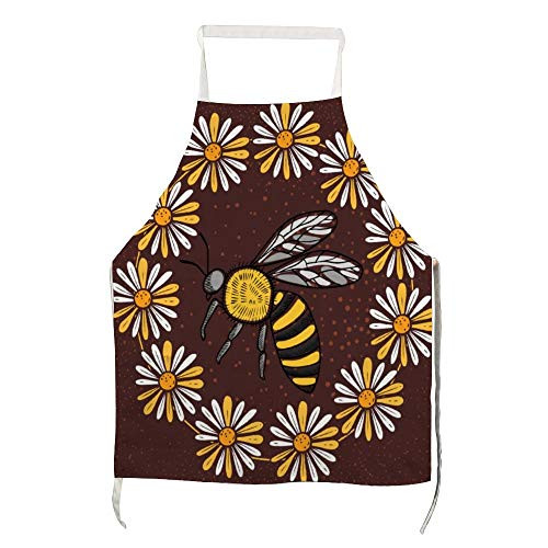 No brands Kitchen ApronsVintage Honey Bee Insects Beehive Pollination Swarming Arthropod Invertebrate Hornet Bee Colony BumblebeeBeekeeping Bee RemovalWorker Bee Western Honey Bee Bee Swarming Brown