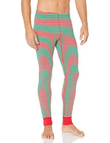 Moon and Back by Hanna Andersson Womens/Mens 100 percent Organic Cotton Family Matching Holiday Pajama Pant Red/Green Stripe Extra Large