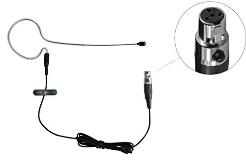 HEIMU Single Earhook Wired Headset Boom Mini XLR Omni-Directional Microphone -for Shure Type 4 pin Mini Plug Black- HEIMU Single Earhook Wired Headset Boom Mini XLR Omni-Directional Microphone -for Shure Type 4 pin Mini Plug Black-