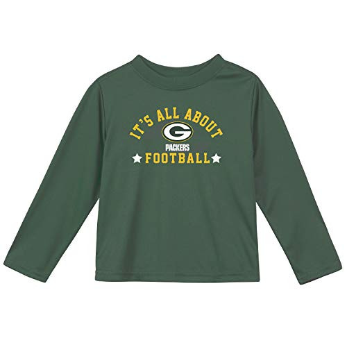 NFL Green Bay Packers Long Sleeve Team Field Tee Green/Yellow Green Bay Packers 18 Months