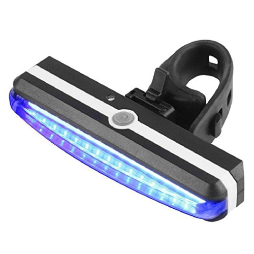 Kinrui USB Rechargeable LED Bike Bicycle Cycling Front Rear Tail Light Headlight Lamp -Blue-