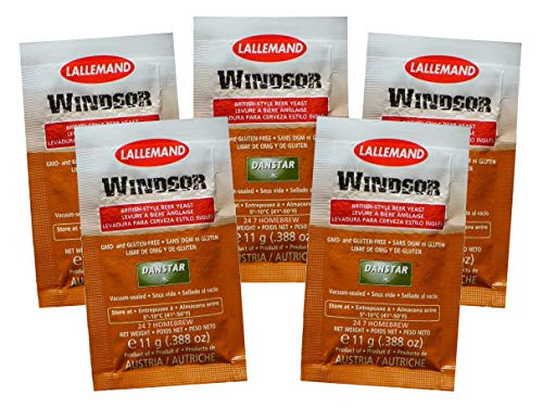 5 x Danstar Lallemand Windsor British Style Beer Yeast - 5 PACKETS
