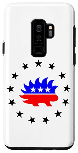 Galaxy S9 Plus Libertarian Porcupine Betsy Ross Flag 13 Star Circle Case