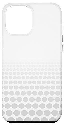 iPhone 12 Pro Max Monochrome Pattern Polka Dot Circle Dot Dotted White Gray Case