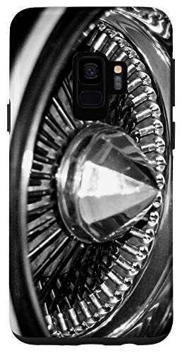 Galaxy S9 Lowrider B and W spoke wheel Dome Knockoff rim art Case