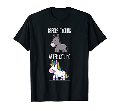 Before After Cycling Unicorn Bicycle Mountain Biking Cyclist T-Shirt Before After Cycling Unicorn Bicycle Mountain Biking Cyclist T-Shirt