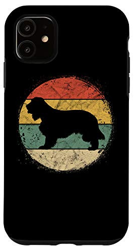 iPhone 11 Retro Circle Spaniel Owner Gift English Cocker Dad Pet Mom Case