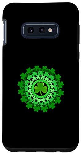 Galaxy S10e Irish Shamrock Circle Four Leaf Clover Green Feast Gift Case