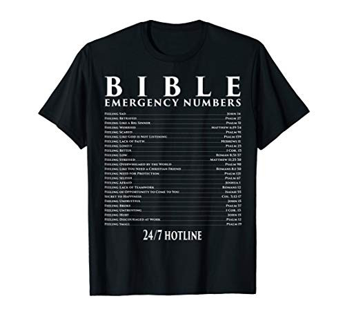 Bible Emergency Hotline Numbers - Cool Christian T-Shirts T-Shirt