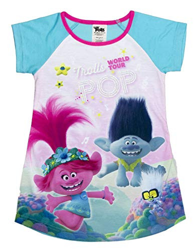 DREAMWORKS TROLLS Nightgown PajamaWorld Tour Poppy  and  Branch Trolls Movie Turquoise Toddler Girl Size 5T