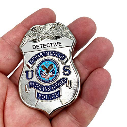 EL2-017 Detective VA Veterans Affairs Administration Challenge Coin Police Thin Blue Line Flag